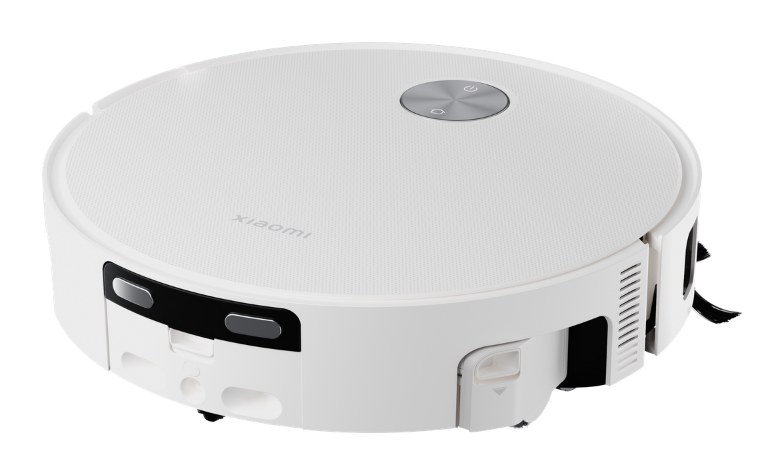 Xiaomi Robot Vacuum 6 nhìn nghiêng với chổi cạnh và con lăn có thể vươn ra