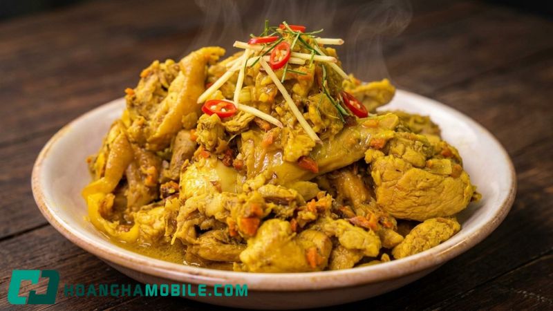 Gà xáo gừng om nước sệt kiểu miền Bắc