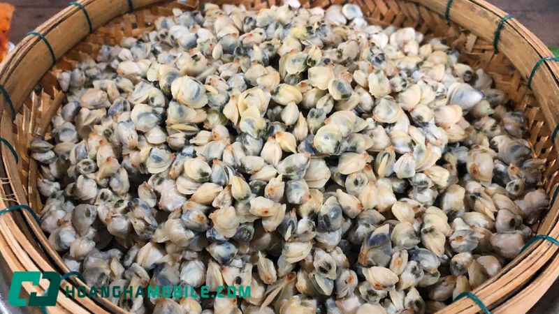 luộc hến lấy ruột