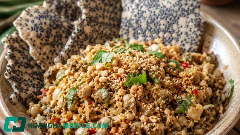 hến xào dọn ra đĩa