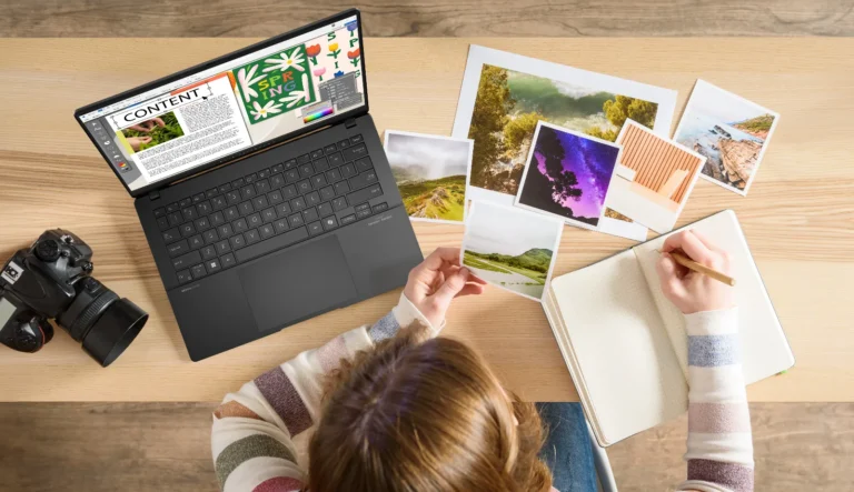 Laptop ASUS Vivobook mở các nội dung sáng tạo