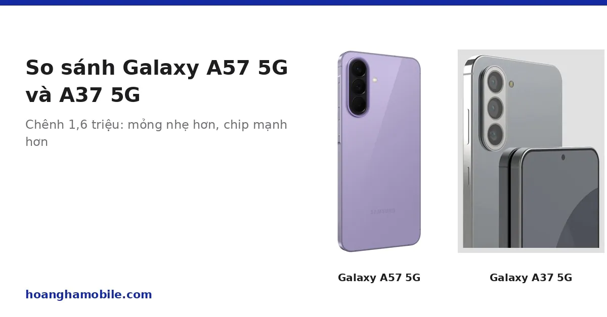 So sánh Galaxy A57 5G và Galaxy A37 5G