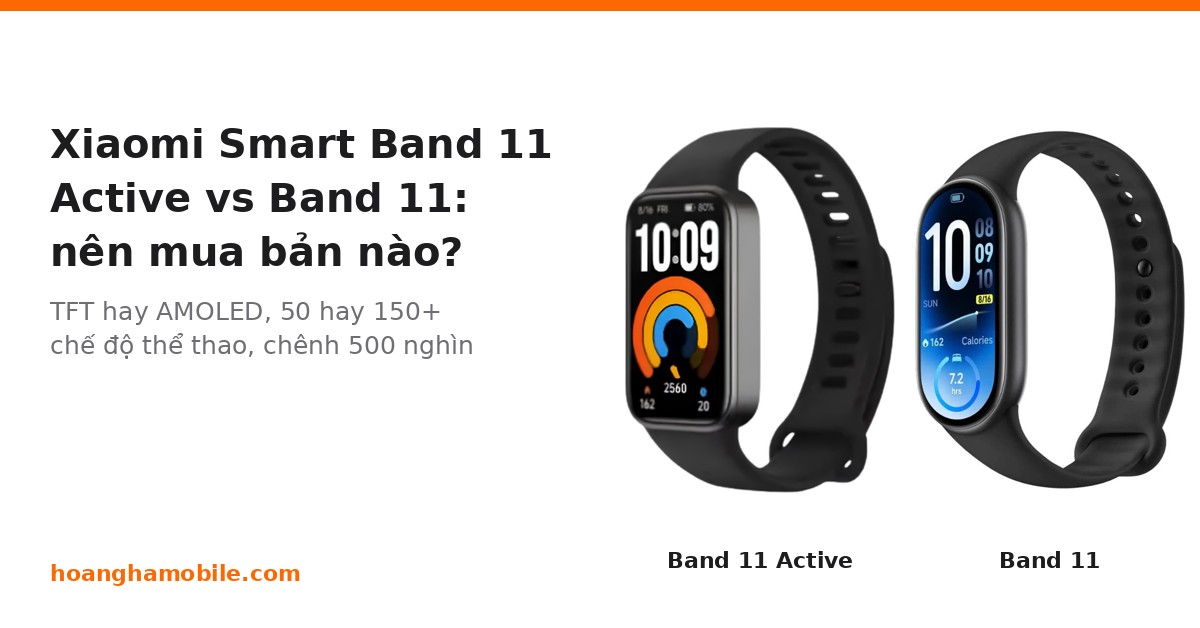So sánh Xiaomi Smart Band 11 Active và Smart Band 11